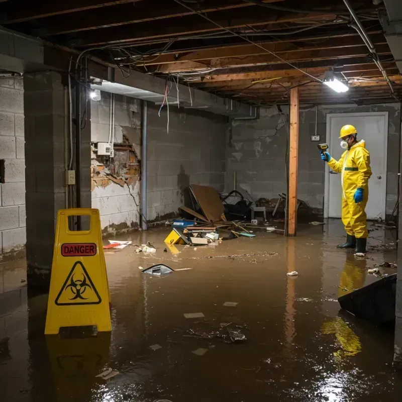 Flooded Basement Electrical Hazard in Gilman, IL Property